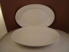Vintage Mixed Pair Of White Oval Platters Kt & K W &C Opaque China