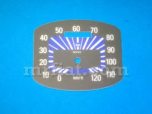 Vespa Scooter 67 x 77 mm Grey Blue Tachometer Dial New - Bild 1 von 1