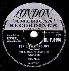 BILL HALEY COMETS 78 TEN LITTLE INDIANS / ROCKING CHAIR ON THE MOON HLF 8194 E - Picture 1 of 1