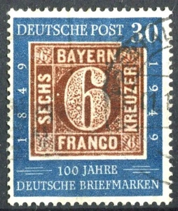 Bund Nr. 115 III Plattenfehler sauber gestempelt BRD 1949 Michel -- . -- used - Bild 1 von 3