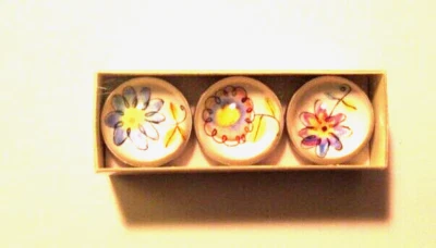 Vintage Lilac Bow Yoke Set of  3 Small Lens Round MagnetsLilac Bow Yoke- - Image 1 of 4