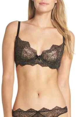 Dita Von Teese Metallic Lace Underwire Bra Black Size 34DD 0432 - Image 1 of 3