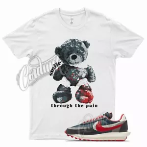 White SMILE T Shirt for N LDWaffle Midnight Spruce University Red - Picture 1 of 3