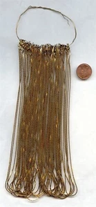 36 COLLARES DE COLECCIÓN DE LATÓN SÓLIDO 0,5mm DELGADA CADENA COBRA 15" CH126 - Imagen 1 de 2