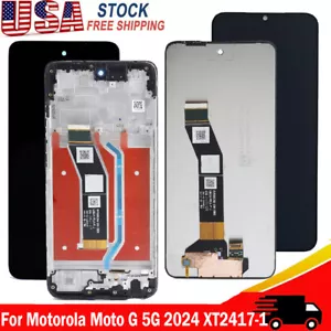 USA For Motorola Moto G 5G 2024 XT2417-1 XT2417 LCD Touch Screen Digitizer±Frame - Picture 1 of 13