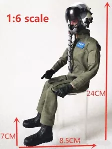 1/6 Green 1:6 Pilot Figure RC Fighter Turbine Jet Aircraft Skymaster BVM CARF - Picture 1 of 8