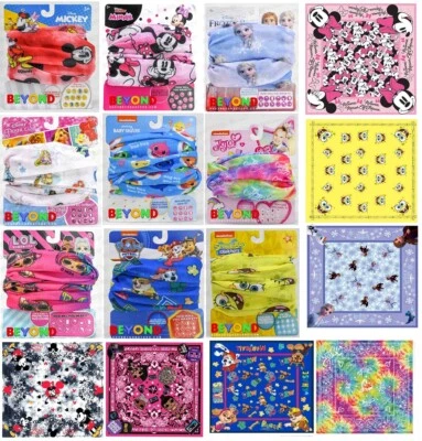Disney Kids Face Masks Bandana Neck Gaiter Scarf Face Cover Children Age 3+ - Image 1 of 2