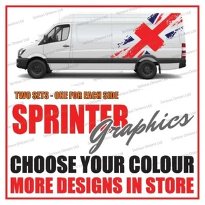 Mercedes Sprinter Graphics Union Jack sticker Camper Van SWB LWB Decals ms111 - Picture 1 of 1