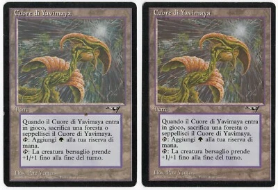 Heart of Yavimaya x2 2x ITALIAN 1996 Alliances RESERVED LIST Land MTG SP- NM AZ6 - Image 1 of 2