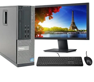 Dell Desktop Computer PC Intel i5 8GB 500GB HDD 22" LCD WIFI DVD Windows 10 Pro - Picture 1 of 6