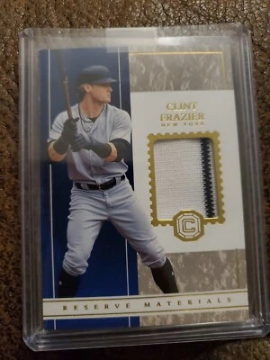 2018 PANINI CORNERSTONES RESERVA MATERIAIS RELÍQUIA CLINT FRAZIER #/99 CUBOS YANKEES - Imagem 1 de 2