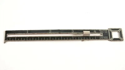 Pelouze Scale & Mfg.Co. Chicago 4” Vintage Hem Gauge Sewing Tool Made In USA - Image 1 of 4