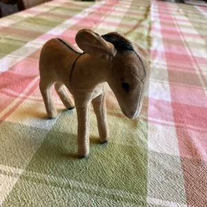 Steiff Donkey #1412.0 No Button 1950-1959 Original US Zone 13x12cm - Picture 1 of 7