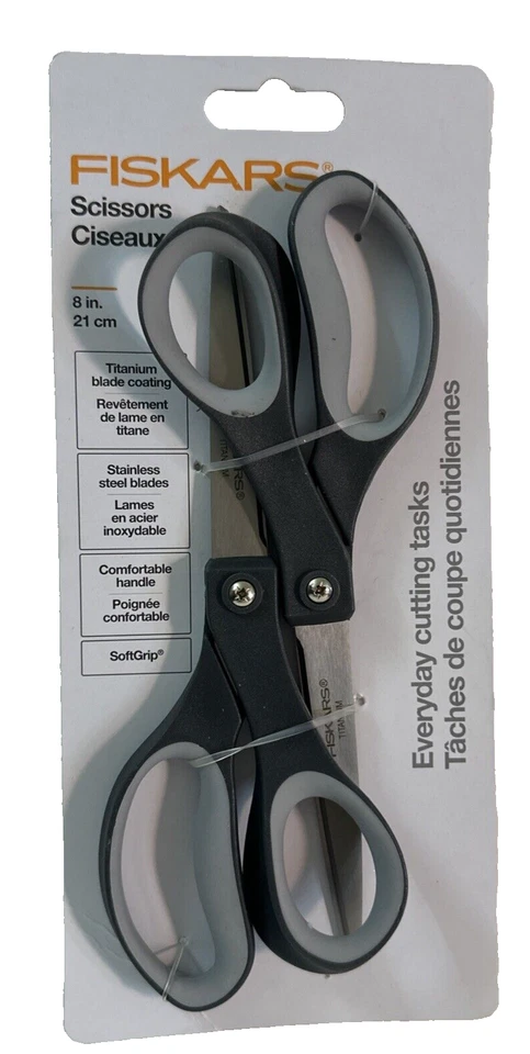 Fiskars Scissors Titanium Blade Coating 8" Bright