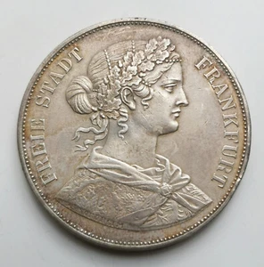 ESTADOS ALEMANES FRANKFURT 2 Thaler taler 1861 Plata - Bild 1 von 2