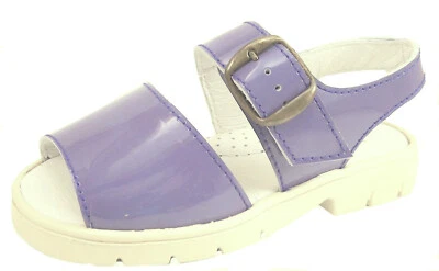 DE OSU-FARO -Girls Purple Patent Leather Sandals - European -Spain - US Size 9 - Image 1 of 4