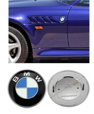 78mm BMW Z3 E36 Rear / Side Emblem 51141970248 -1 Piece - Image 1 of 4