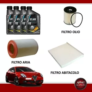 KIT TAGLIANDO 3 FILTRI + OLIO SELENIA ALFA ROMEO GIULIETTA 1.4 GPL GAS 77 KW - Bild 1 von 6