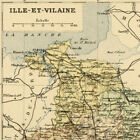 Atlas Carte Geographique Ille Et Vilaine Rennes   Gravure Originale Morieu Xixe