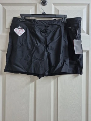 Shorts de natação Zeroxposur 16W preto novo embutido parte inferior do biquíni - Imagem 1 de 4