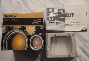 Nikon Ai Nikkor 50mm f/1.8 MF Standard Lens (Box & Instructions Only- One Owner) - Picture 1 of 4