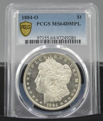 1884 O Morgan PCGS MS64 DMPL -Gold Shield - Image 1 of 4