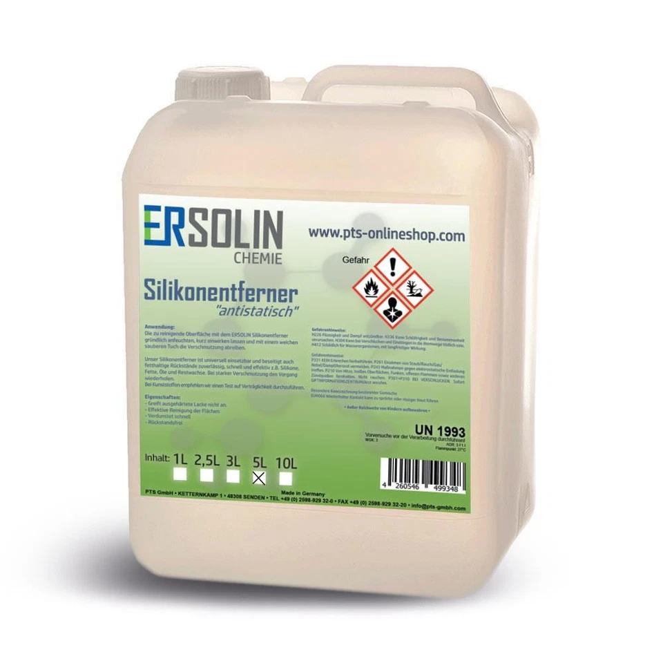 Silikonentferner 5L sehr ergiebig Entfetter auch 1L 3L Top Qualität antistatisch - Bild 1 von 2