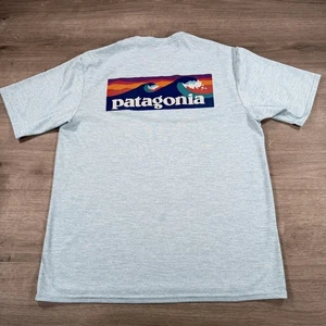 Camisa Patagonia Para Hombres Pequeña Capilene Genial Diaria UPF 50+ Gráfico Rendimiento Espalda - Imagen 1 de 7