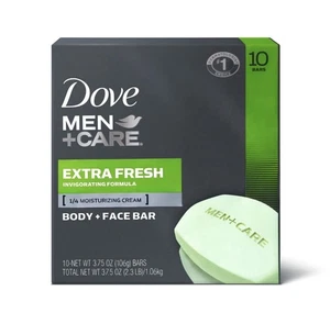 8 Bars Dove Men+Care Body and Face Bar, Extra Fresh, 3.75 oz, 8 Bars - Picture 1 of 1