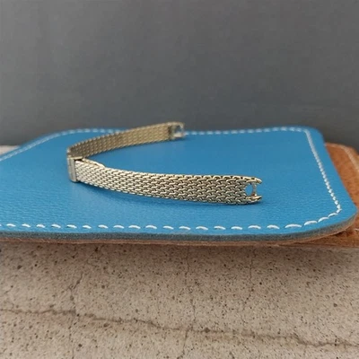 Неиспользованный винтажный женский ремешок для часов 1960-х годов из желтого золота 10 карат с сеткой RGP JB Champion - Изображение 1 из 4