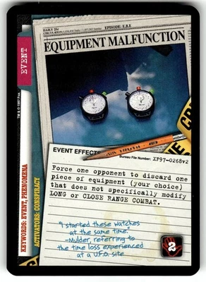 The X-Files CCG: The Truth is Out There Card UC Equipment Malfunction - Image 1 of 4