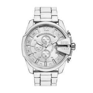 Reloj De Hombre DIESEL MEGA CHIEF DZ4660 Chrono Acero Blanco XL 53mm - Imagen 1 de 1