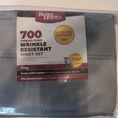 Better Homes & Garden 700 Count Silver Sheet Set Full Limited Edition NEW - Image 1 of 2