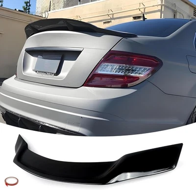 FOR 2008-2014 MERCEDES C CLASS W204 SEDAN DUCKBILL STYLE REAR TRUNK SPOILER WING - Imagem 1 de 4