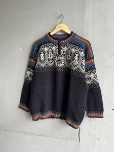 Maglione uomo Dale Of Norway Norge 2000 maglia lana 1/4 zip taglia S - Foto 1 di 24