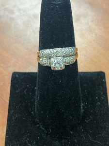 Diamond Engagement Ring .33 CT. 14K Yellow Gold 4.96g Size 7.5 (QUC023296) - Picture 1 of 4
