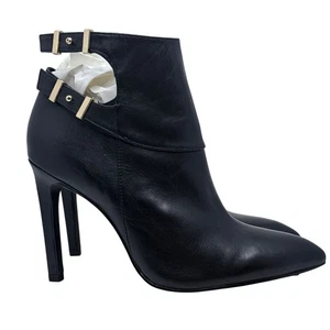 Stivaletti Guess Thora in pelle nera con fibbie ritagliate a stiletto TG 8,5 - Foto 1 di 8