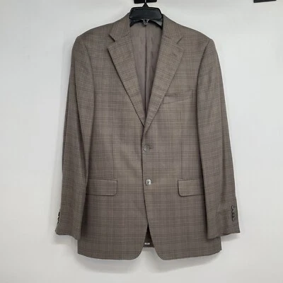Versace Collection City Sport Coat Blazer Men’s EU48 US38 Brown Plaid 2 Buttons - Image 1 of 4