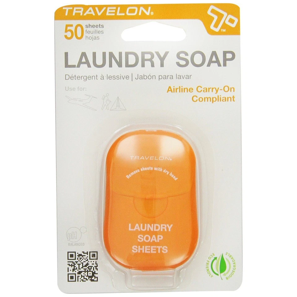 Travelon Travel Laundry Soap Sheets - 50 Count