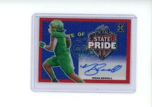 2023 Leaf Metal Noah Sewell Rookie XRC State Pride Red MOJO Auto 1/2 - Picture 1 of 2