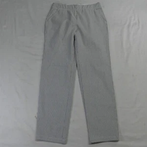 Max Studio Medium Pull On White Gray Stripe Skinny Pockets Womens Dress Pants - Picture 1 of 9