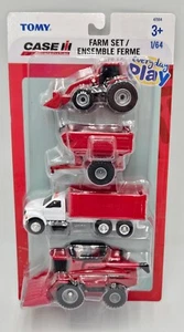 New 1/64 TOMY Case IH Harvest 4 Pc Farm Set Tractor Loader Truck Combine 47004 - Picture 1 of 6