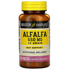 100 TABLETS ALFALFA 650 mg / TAB DIGESTIVE HEALTH COLON CLEANSER Cholesterol