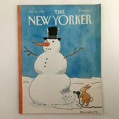 The New Yorker Full Magazine January 27 1992 Snow Man Danny Shanahan No Label Foto 1 de 2
