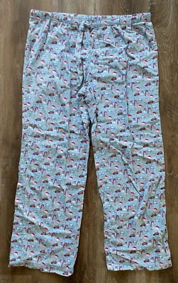 VINEYARD VINES blue holiday~Christmas pajama pants~ladies size MEDIUM~drawstring - Image 1 of 4