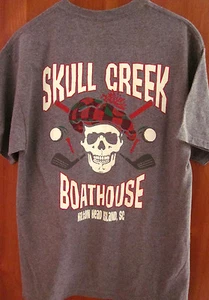 Camiseta Skull Creek Boathouse Med Golf Calavera y Huesos Cruzados Hilton Head - Imagen 1 de 1