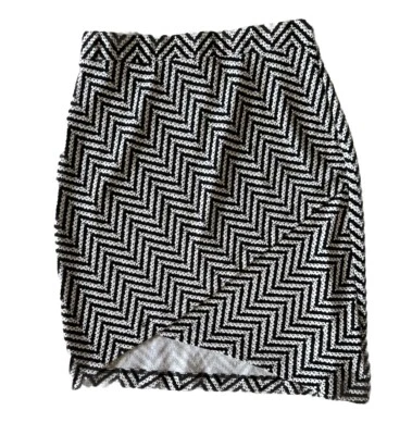 FALDA ENVOLVENTE para mujer talla S PLEIONE negra/blanca elástica dobladillo asimétrico Foto 1 de 4