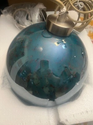 Uttermost 22198 Gemblue 1 Light 9" Brushed Nickel Mini Pendant Ceiling Light - Image 1 of 4