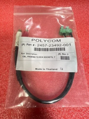 Polycom HDX 9000 adapter for 2 x Phoenix ports to 2 x RCA(F) - Image 1 of 2