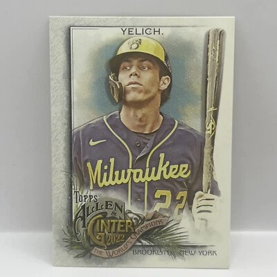 2022 Topps Allen & Ginter Christian Yelich Base #74 Milwaukee Brewers - Image 1 of 2